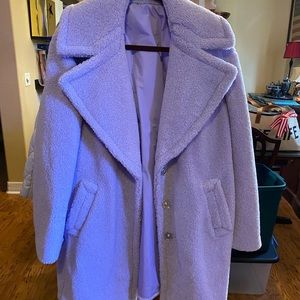 Nordstrom XL lt purple teddy coat